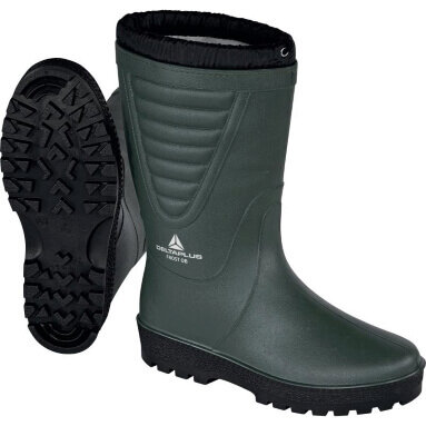 Delta Plus Frost Fur Lined Green Wellies - Wellington Boots