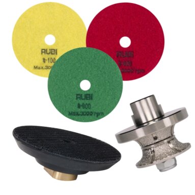 Rubi Bullnose & Polishing Pads Set