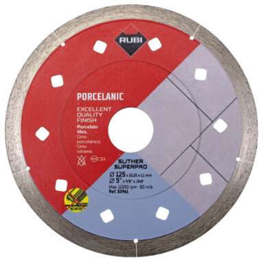 Rubi Slither 125mm Superpro Porcelain Cutting Disc - Very Fine