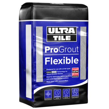 Ultra Tile ProGrout Flexible Tile Grout - Silver Grey (3kg Bag)