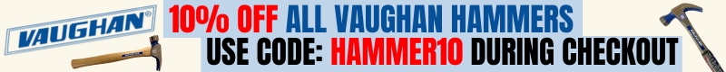 Vaughan hammers - 10% off