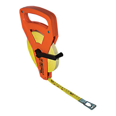 60m/200ft Fibreglass Tape Measure - Robust Plastic Frame