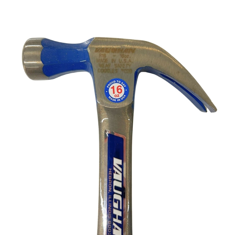 Vaughan Full Steel Curved Claw Hammer 16oz - PVC Grip