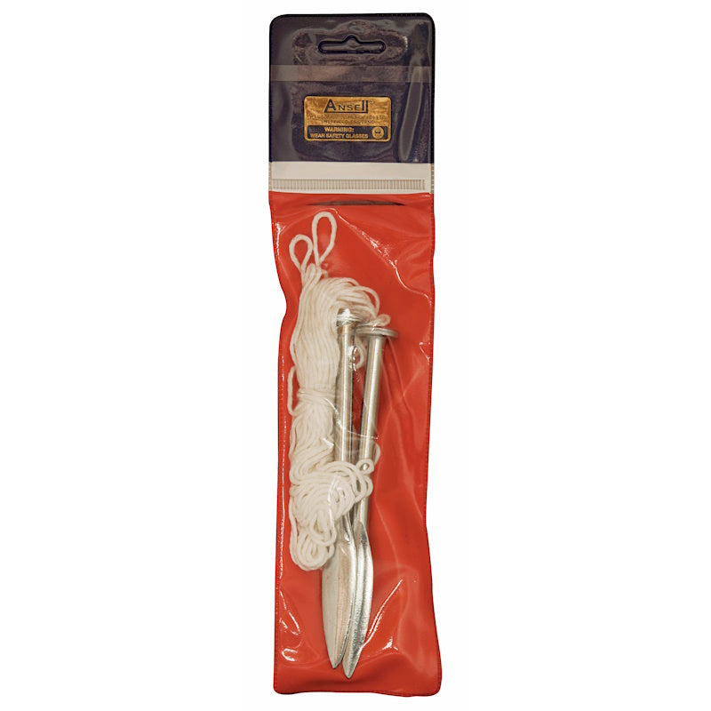 Ansell Builders Line Pins (x2) & String In Wallet