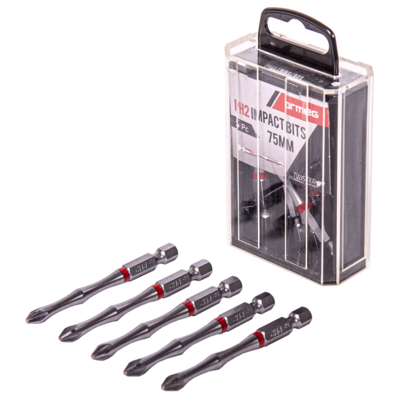 Armeg Impact Screwdriver Bits 75mm - PH2 x5