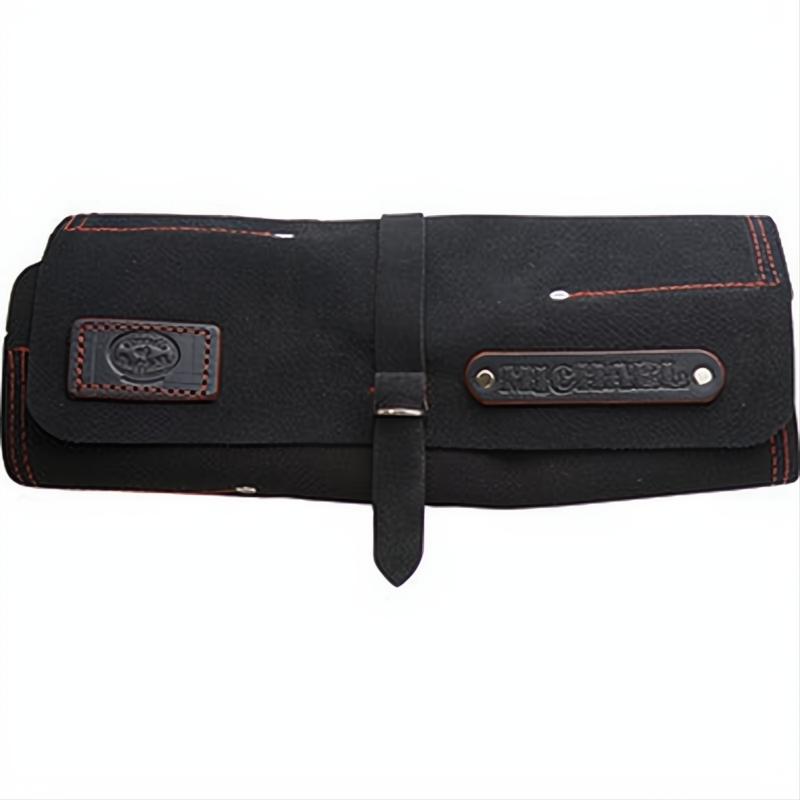 Black Leather Chisel Roll - Personalised - Connell of Sheffield