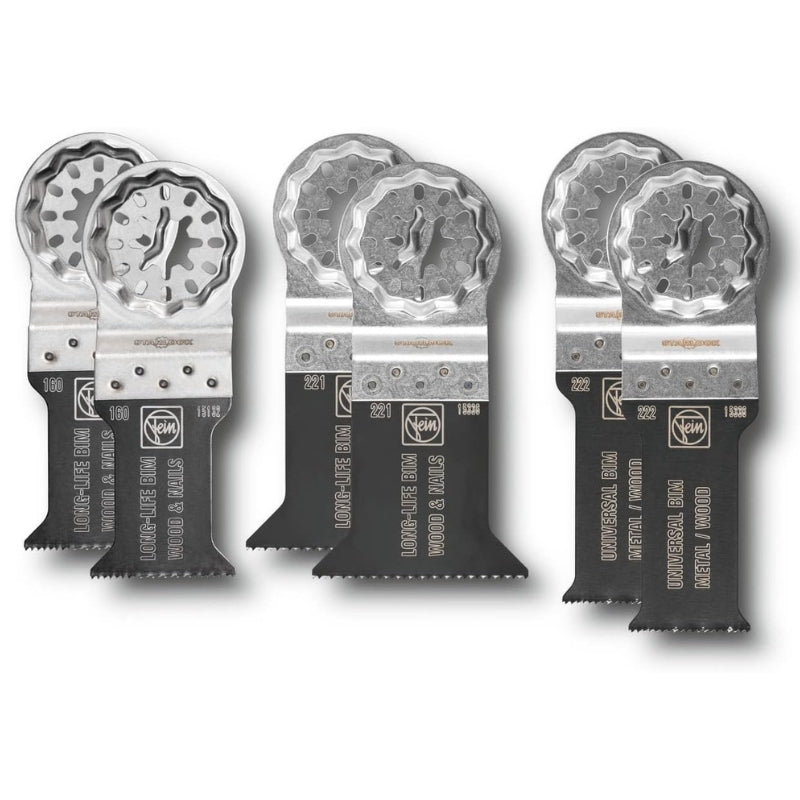 FEIN Best of E-Cut Wood & Metal Starlock Blades Set (6 Blades)