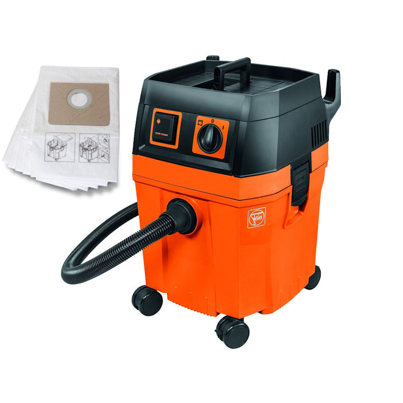 FEIN Dustex 35L Wet & Dry Dust Extractor 230v + FREE 5x Premium Fleece Bags