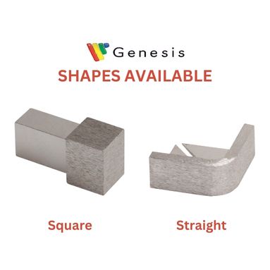 Genesis Tile Corner Trim - Aluminium