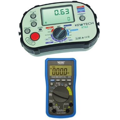 Kewtech KT63 Multifunction Tester + Free Solar-Powered LCD Digital Multimeter