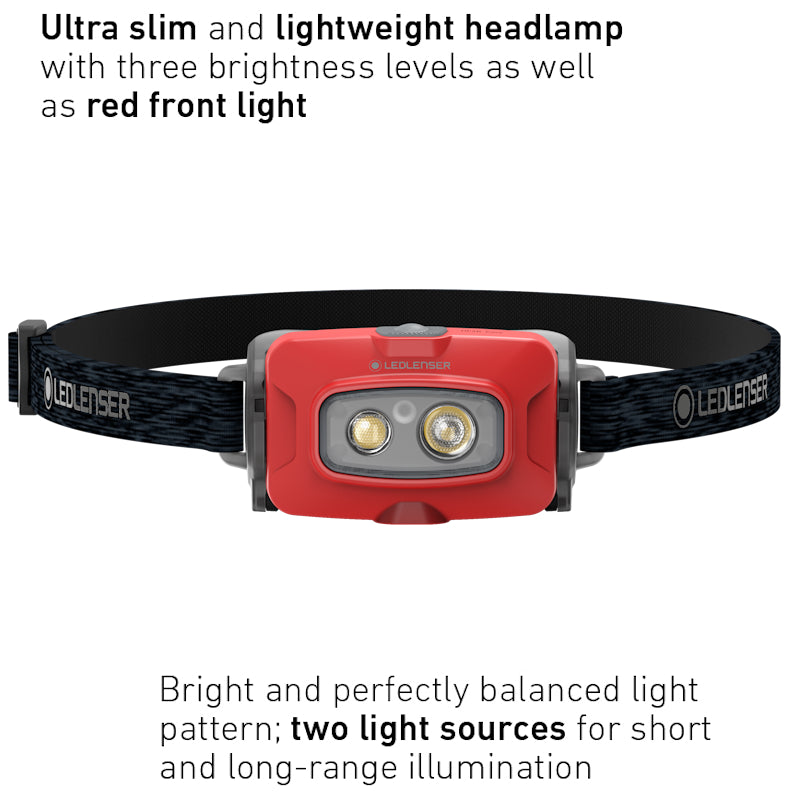 Ledlenser HF4R Core - Rechargeable Head Torch - Red