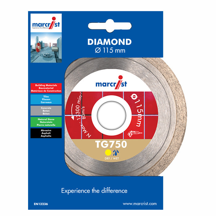 Marcrist TG750 Tile Grout Remover Blade 115mm