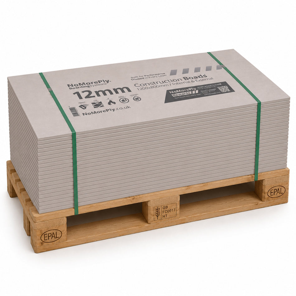 NoMorePly 12mm Tile Backer Board - 1200 x 800mm (Half Pallet of 35)
