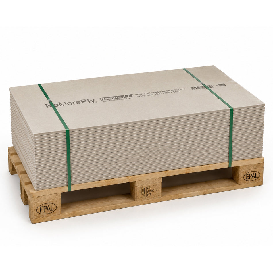 NoMorePly 6mm Tile Backer Board Pre-Primed - 1200 x 600mm (Half Pallet of 75)