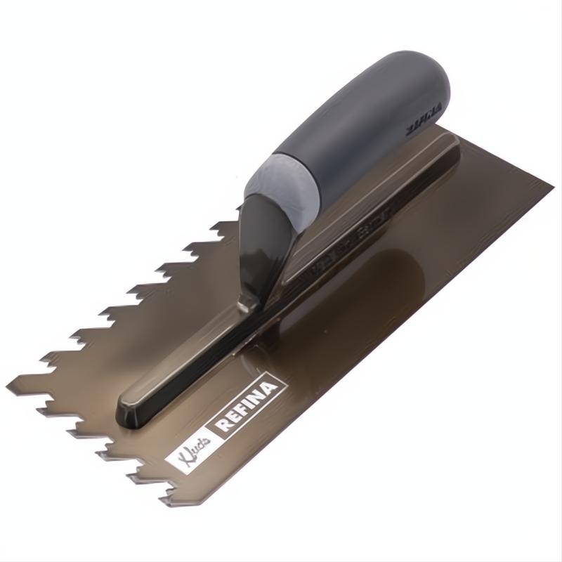 Refina Notched Tiling Trowel 11 Inch - 10mm Notch - Black