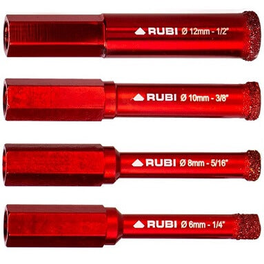 Rubi Dry Gres 4DRILL Diamond Tile Drill Bits Mini Kit (4pc)