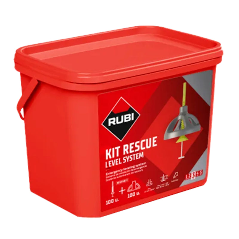 Rubi Rescue Reusable Tile Level System Kit (1.5mm Clips x100 Caps x100)
