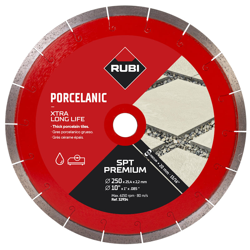Rubi SPT Diamond Blade 250mm - For 20mm-35mm Thick Porcelain