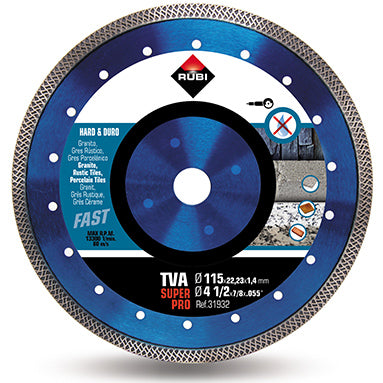 Rubi TVA 180 mm Diamond Blade - Turbo Viper Dry - Superpro