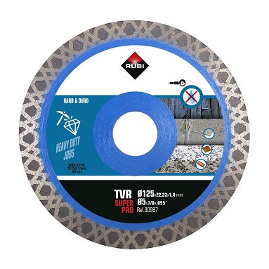 Rubi TVR 125mm Heavy Duty Porcelain Diamond Blade - Super Pro