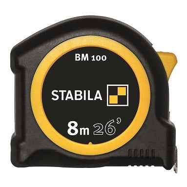 Stabila 8m/26ft Compact Pocket Tape - BM 100 (19580)