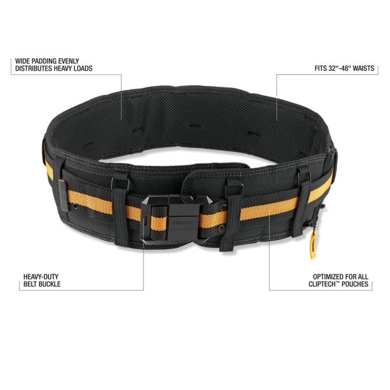 Toughbuilt Padded Tool Belt - With Heavy-Duty Buckle & Back Support (CT-41)