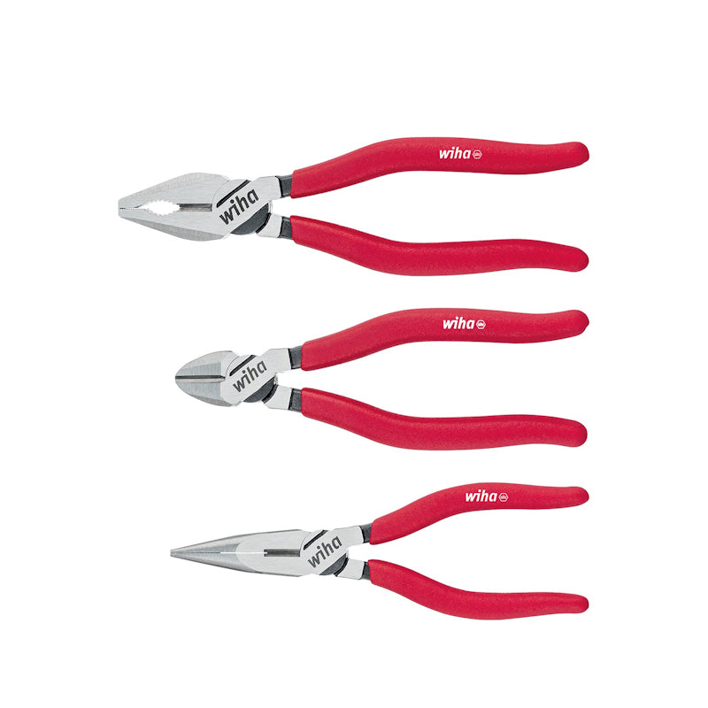 Wiha Pliers Set 3pc - Combi Needle Nose & Diagonal Cutters
